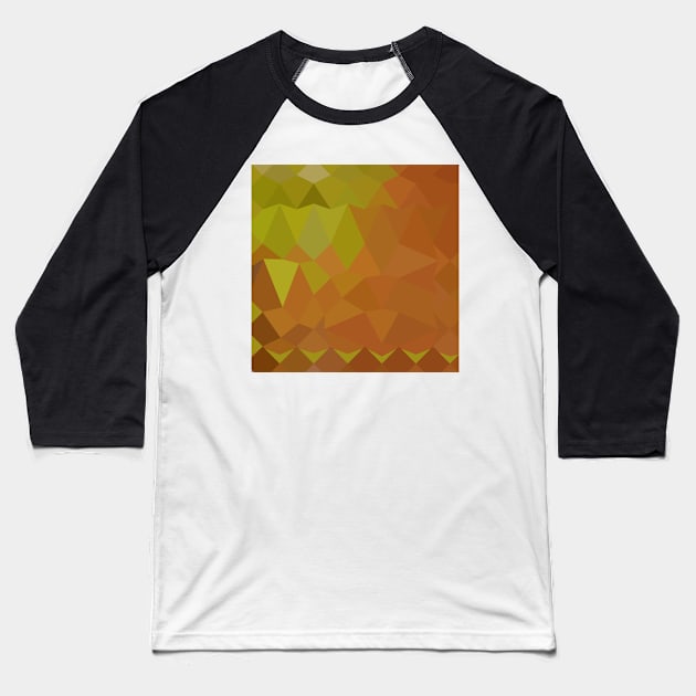 Cocoa Brown Abstract Low Polygon Background Baseball T-Shirt by retrovectors